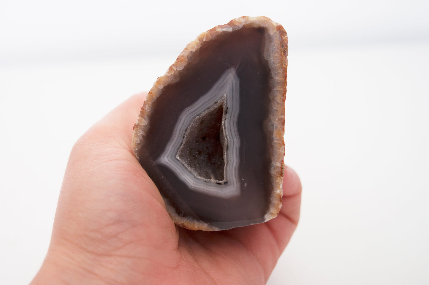 Blue Agate Half Geode, 0.2kg