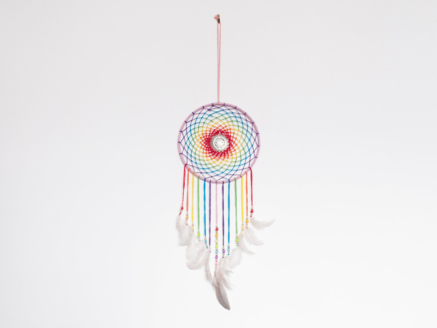 6" Rainbow Sri Yantra Dreamcatcher