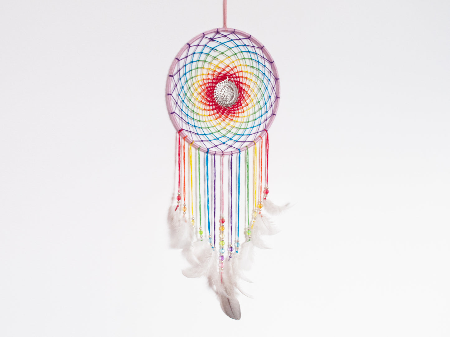 6" Rainbow Sri Yantra Dreamcatcher
