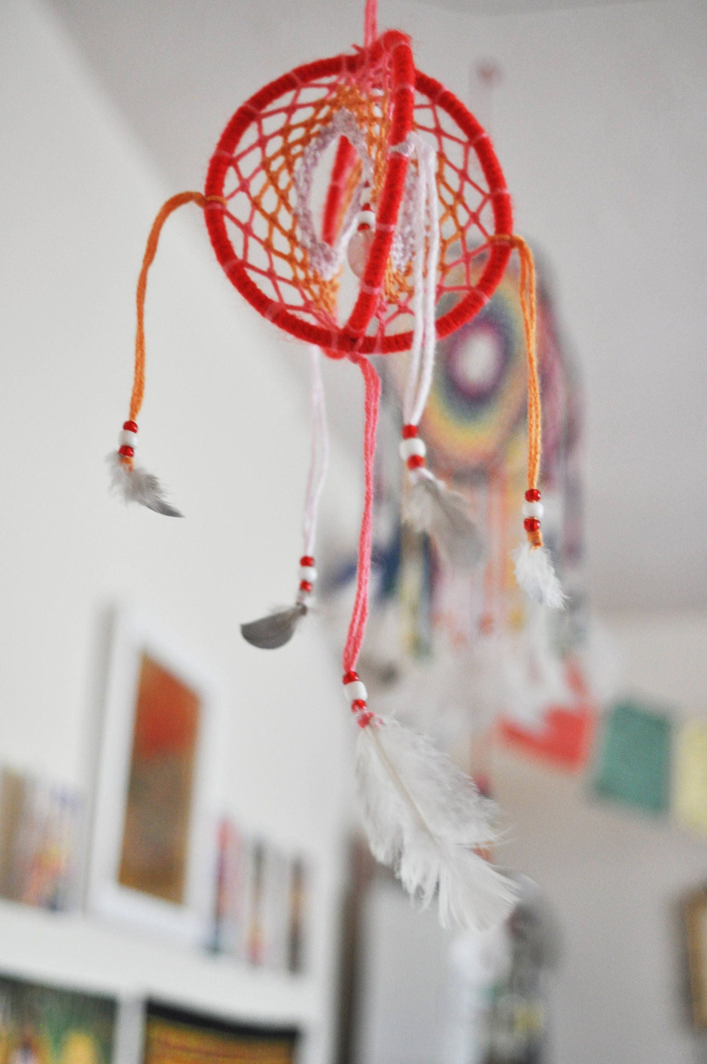 Mini 3D Dream Catcher / Rose Quartz Dreamcatcher