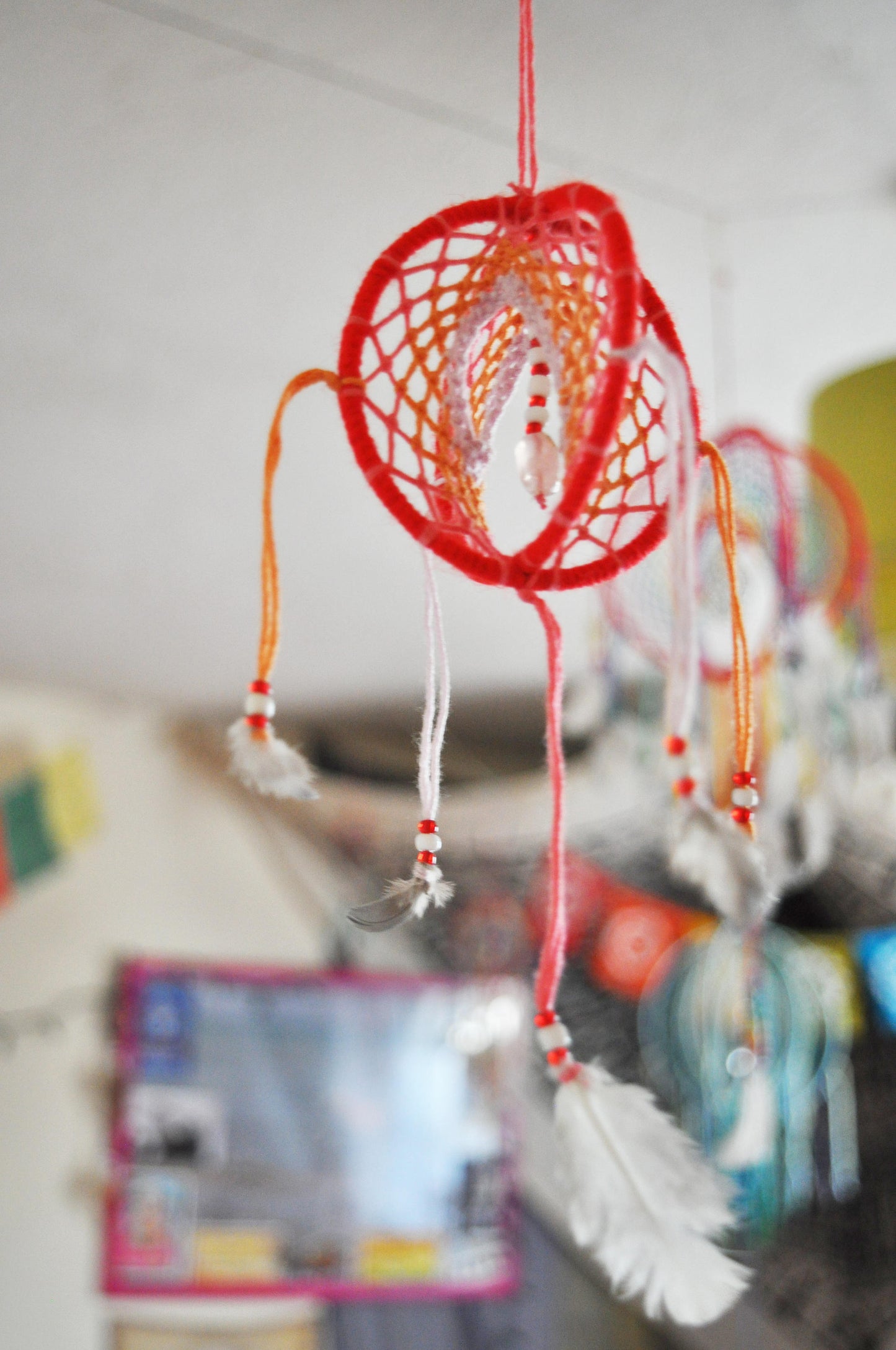 Mini 3D Dream Catcher / Rose Quartz Dreamcatcher