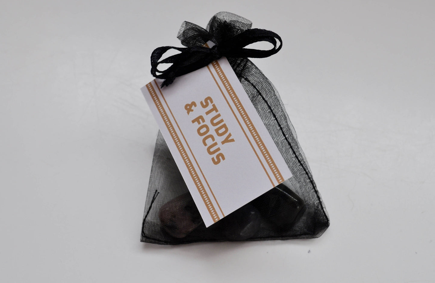 Study & Focus Crystal Set / Meditation Gemstone Set in Gift Bag with Tag