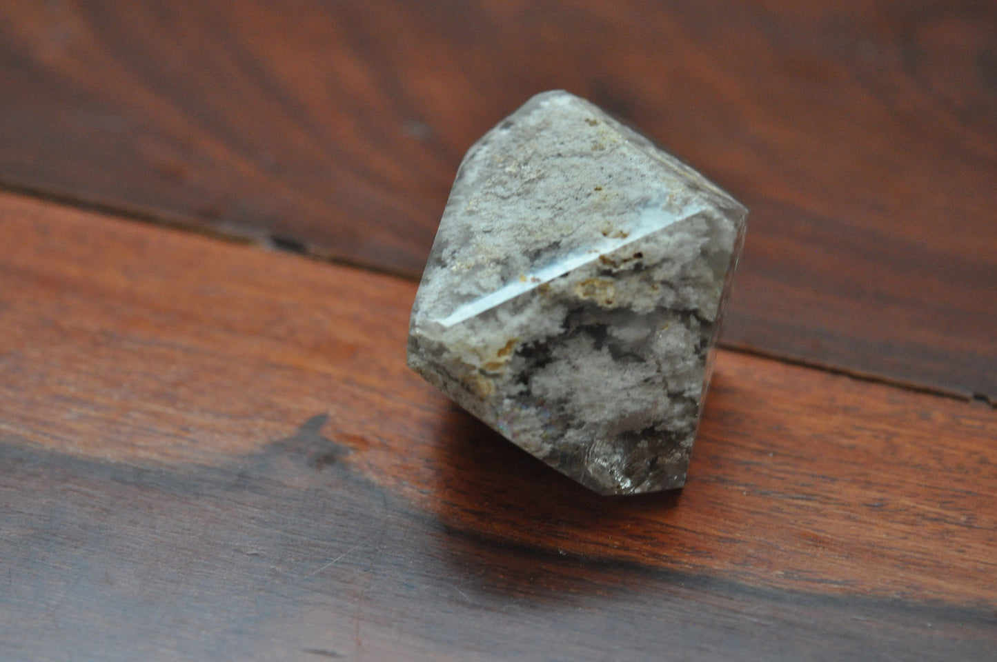 Natural Lodolite Chlorite Quartz Crystal Point, 52 grams