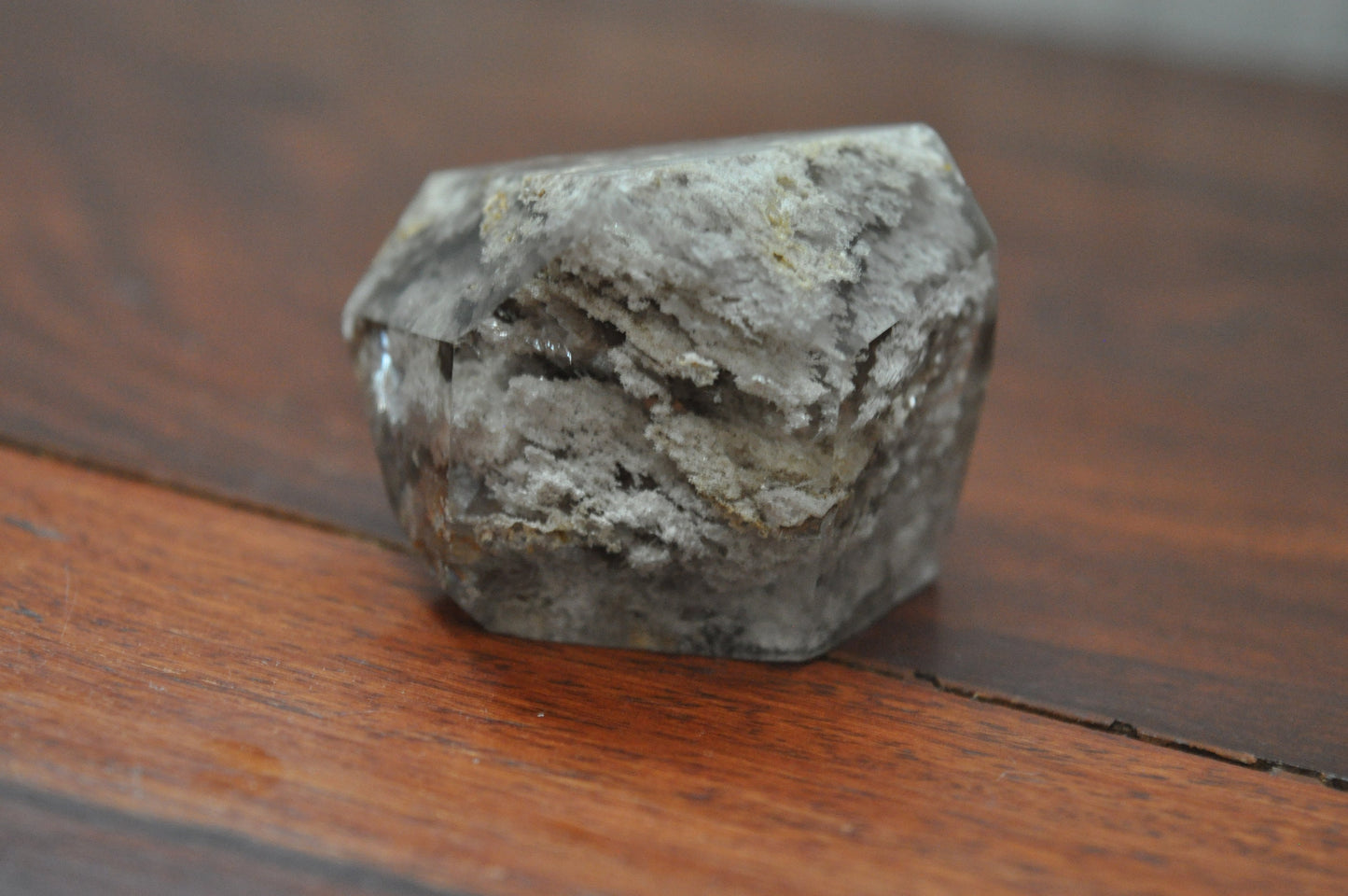 Natural Lodolite Chlorite Quartz Crystal Point, 52 grams