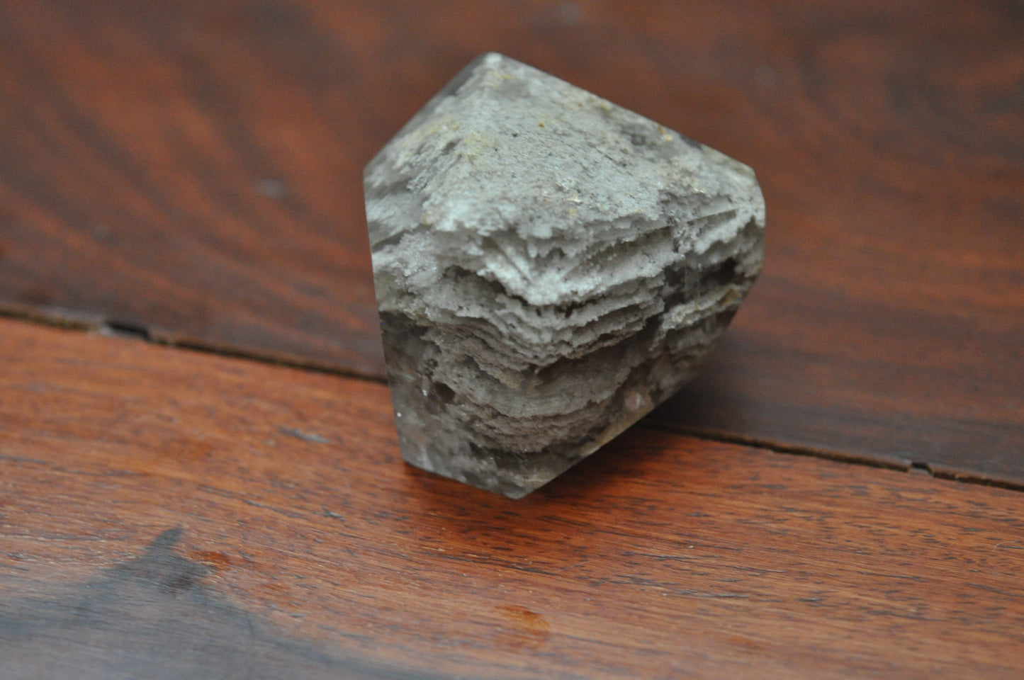 Natural Lodolite Chlorite Quartz Crystal Point, 52 grams