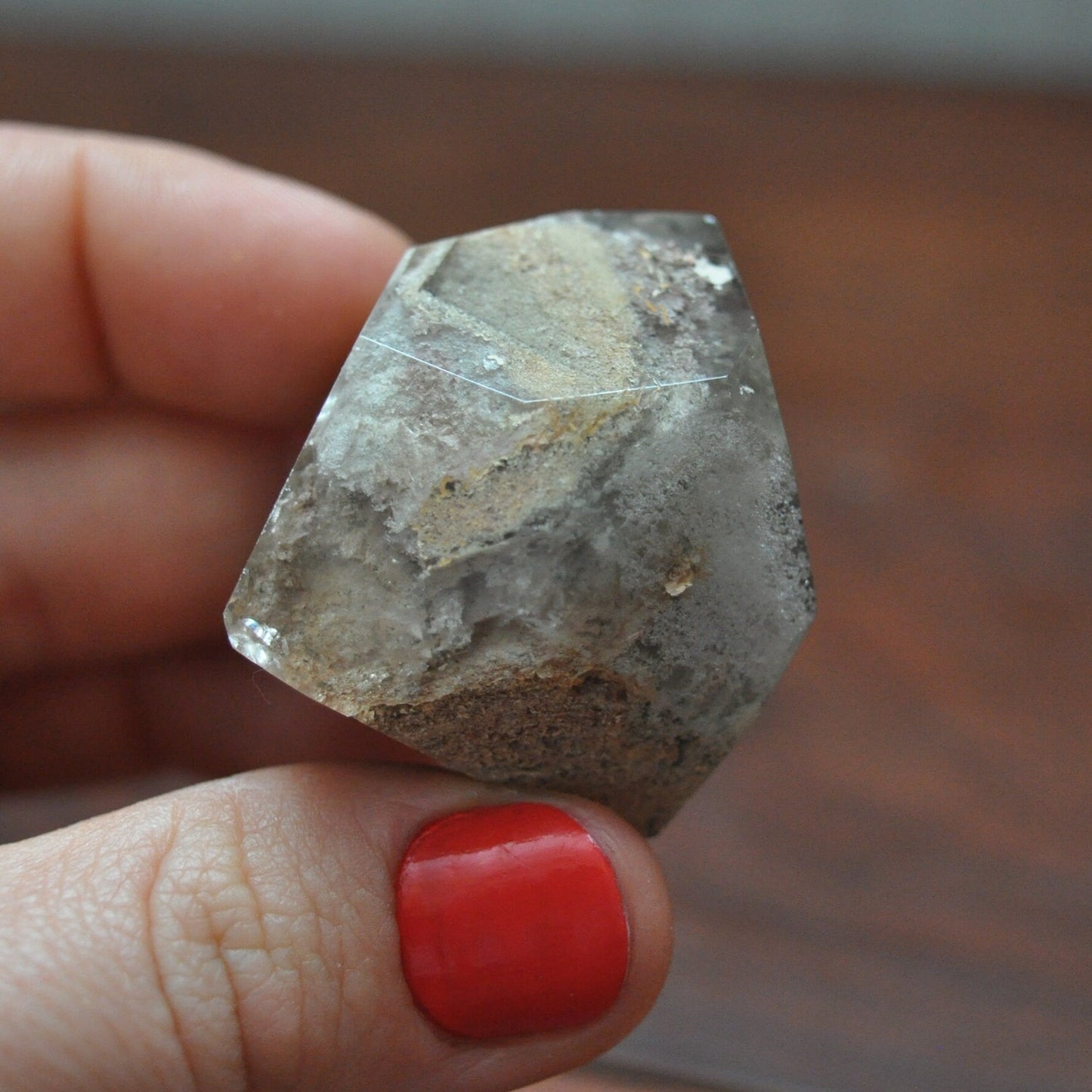 Raw Lodolite Chlorite Quartz Crystal Point, 79.46 grams / 397.3 carats