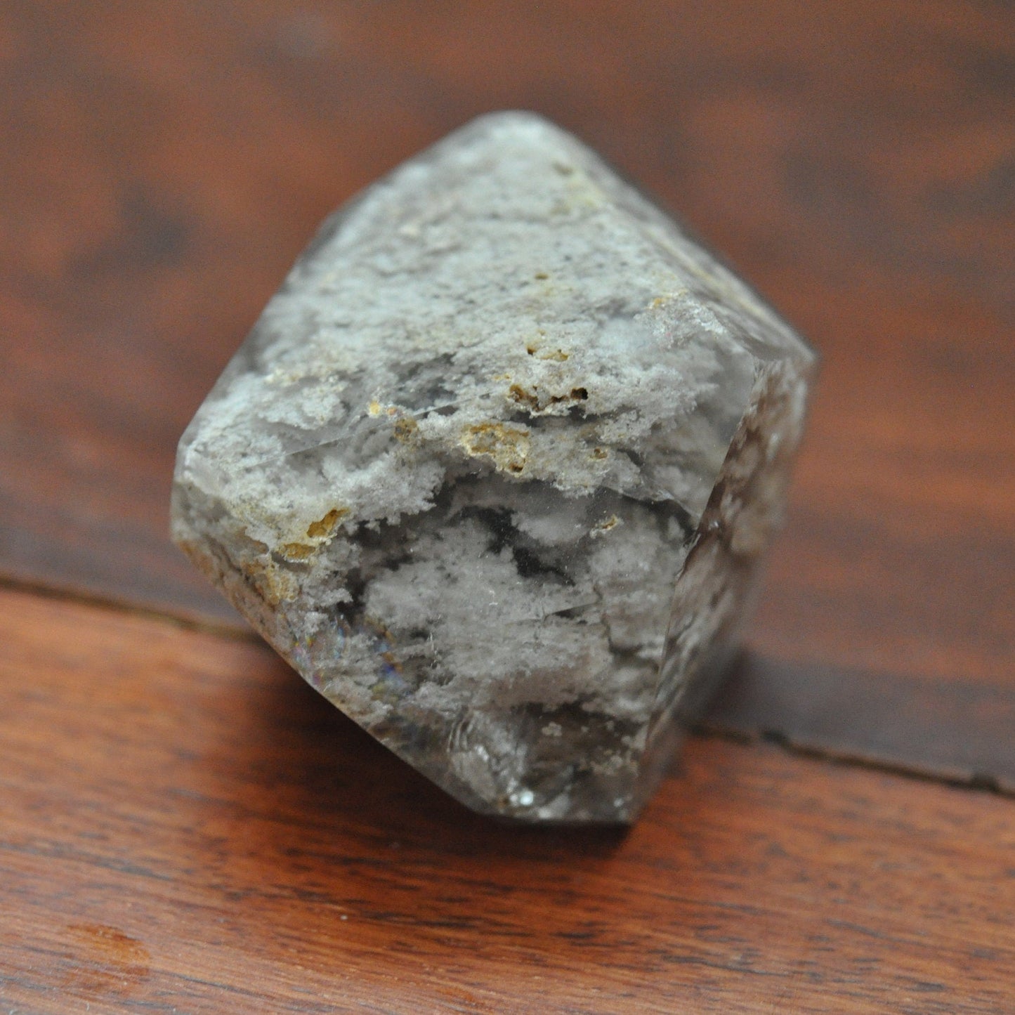 Natural Lodolite Chlorite Quartz Crystal Point, 52 grams