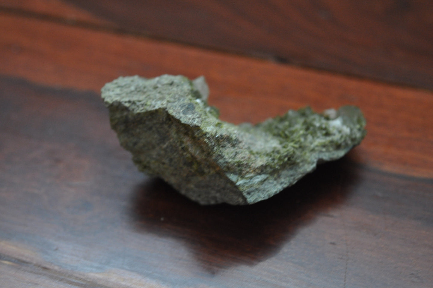 Raw Epidote in Quartz Crystal Cluster, 68.5 grams