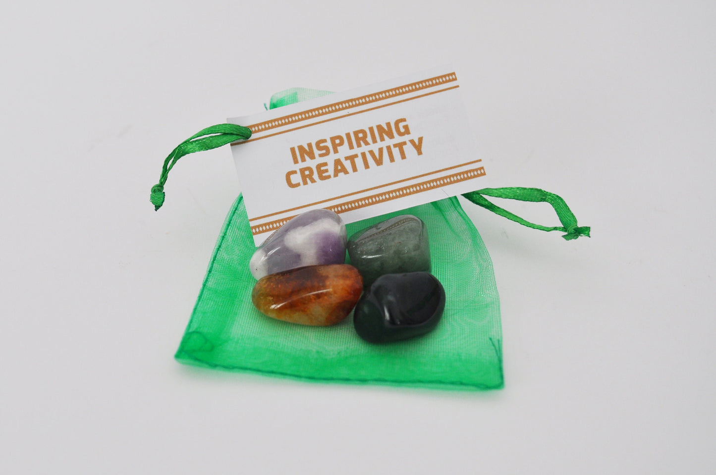 Inspiring Creativity Crystal Set / Meditation Gemstone Set in Gift Bag with Tag