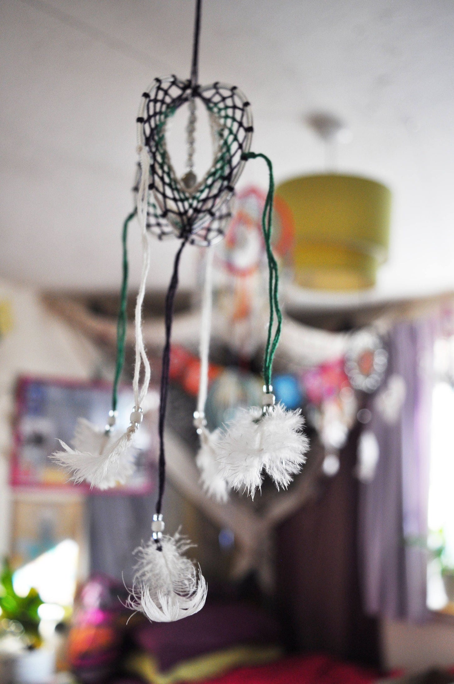 Mini 3D Dream Catcher / Small Labradorite Dreamcatcher