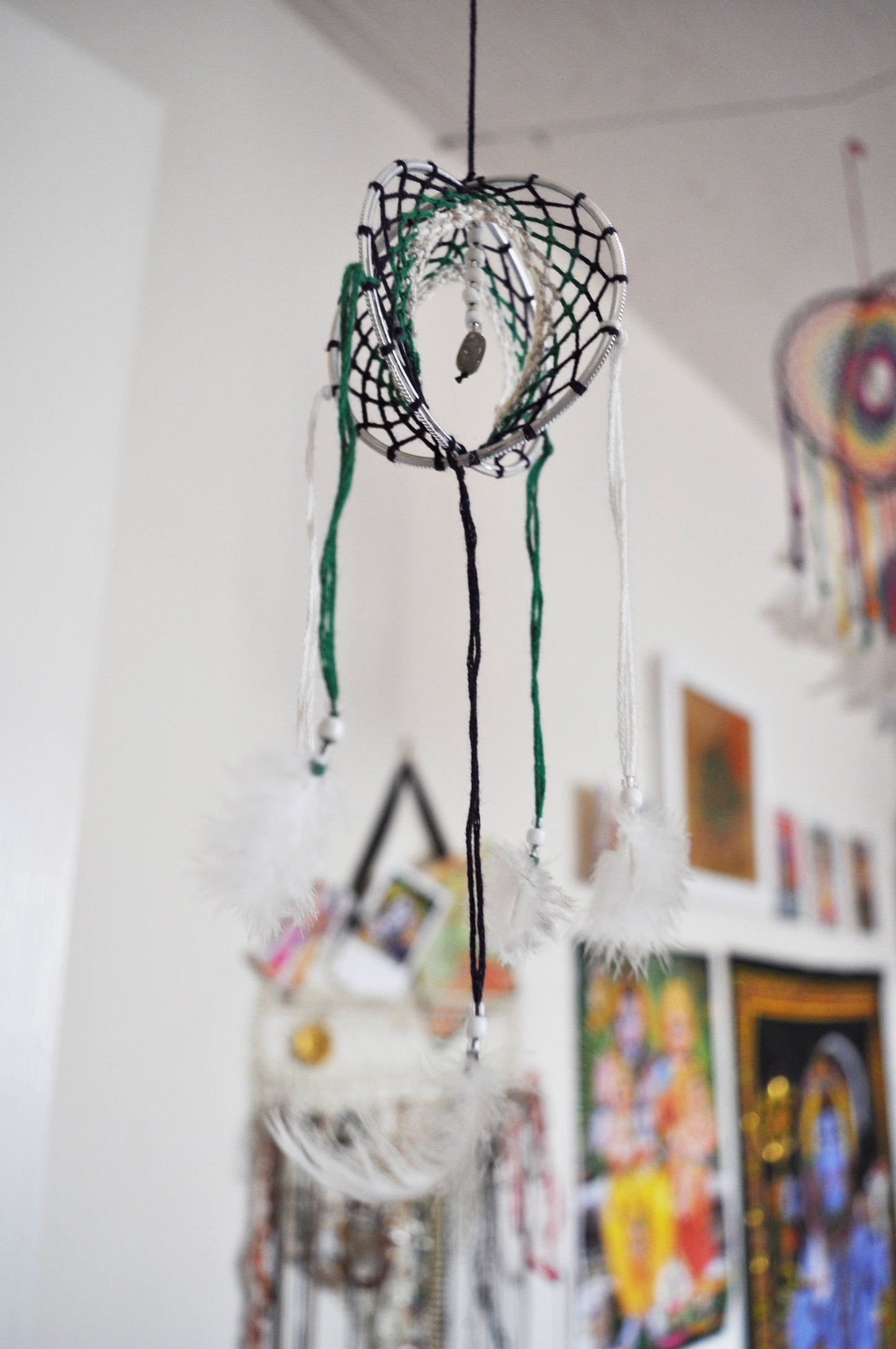 Mini 3D Dream Catcher / Small Labradorite Dreamcatcher