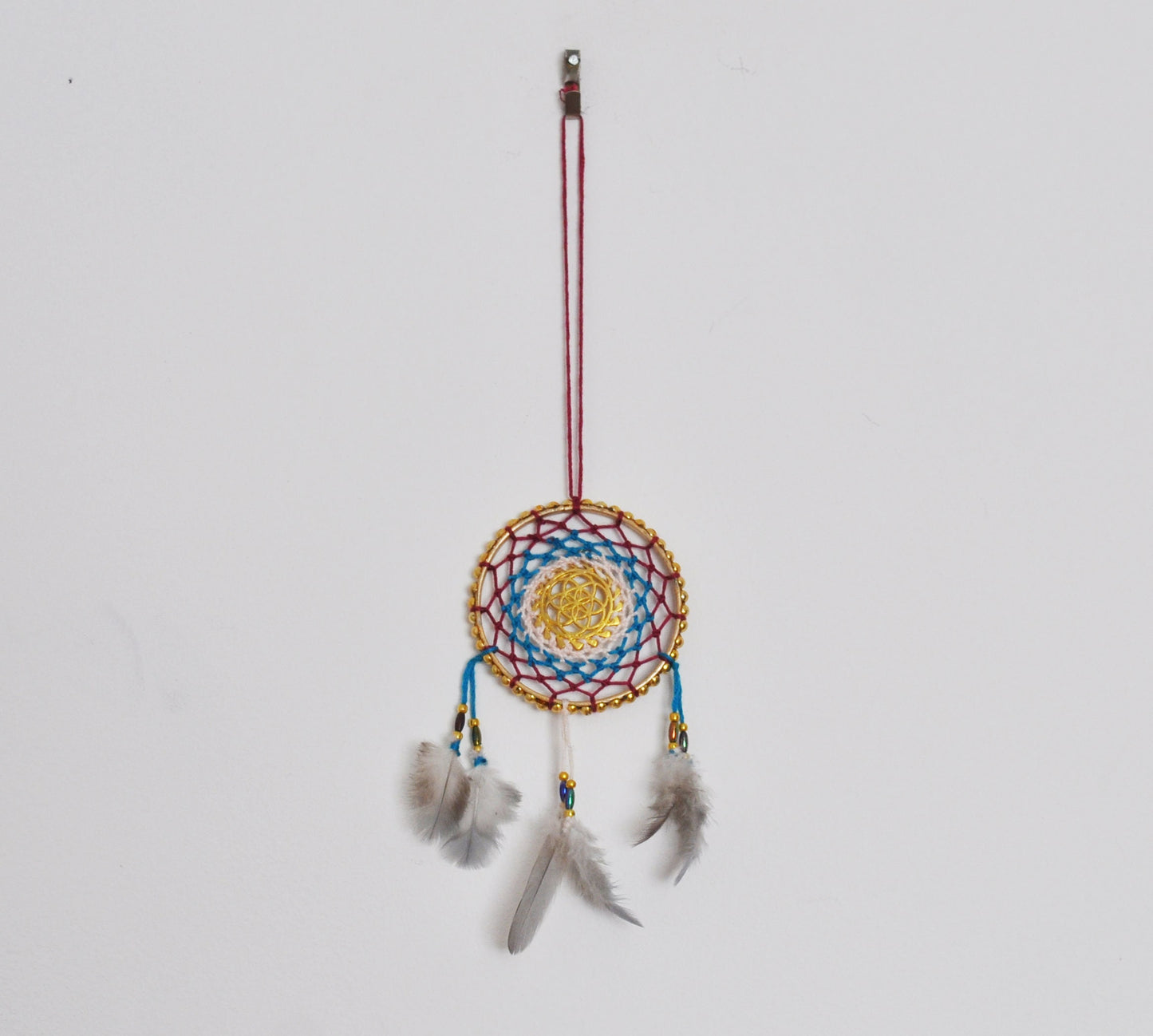 Mini Gold Sacred Geometry Dreamcatcher