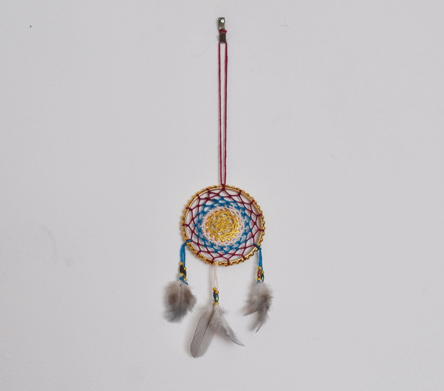Mini Gold Sacred Geometry Dreamcatcher